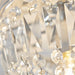 Decorative Flush Bathroom Ceiling Light Fitting - Clear Glass Faceted Crystals
