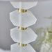 Frosted Crystal Glass Table Lamp Base - Gold Plated Metalwork - Bedside Light