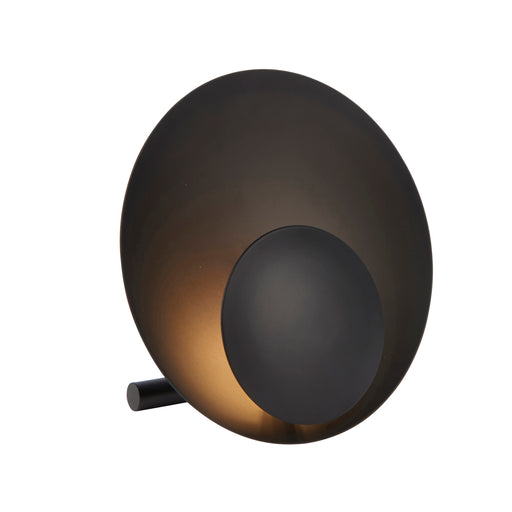 Matt Black Small Modern Table Lamp Light - Integrated LED - 3000K Warm White