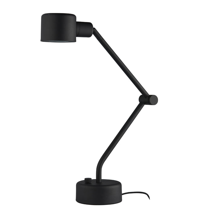 Textured Black Industrial Task Lamp - Adjustable Table Desk Light Rotating Head