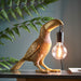Vintage Gold Toucan Table Light - Resin Figure - Matt Black Lamp Holder