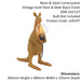 Vintage Gold Kangaroo Table Light - Resin Figure - Matt Black Lamp Holder