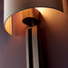 Brushed Bronze Slotted Wall Light Fitting & Mink Satin Half Shade - Dimmable