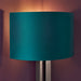 Brushed Bronze Slotted Wall Light Fitting & Teal Satin Half Shade - Dimmable
