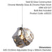 Metallic Chrome Rock Design Ceiling Pendant Light Dimmable Hanging Light Fitting