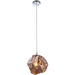 Metallic Copper Rock Design Ceiling Pendant Light Dimmable Hanging Light Fitting