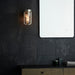 Brushed Silver Outdoor Wall Light with Clear Glass Shade - IP44 Rated - LED Bulb