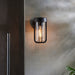 Brushed Bronze Outdoor Wall Light with Clear Glass Shade - IP44 Rated - LED Bulb