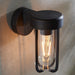 Brushed Bronze Outdoor Wall Light with Clear Glass Shade - IP44 Rated - LED Bulb