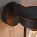 Brushed Bronze Outdoor Wall Light with Clear Glass Shade - IP44 Rated - LED Bulb