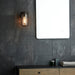 Brushed Bronze Outdoor Wall Light with Clear Glass Shade - IP44 Rated - LED Bulb