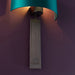 Brushed Bronze Plated Wall Light & Teal Satin Half Shade - 1 Bulb Dimmable Lamp