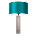 Brushed Bronze Plated Wall Light & Teal Satin Half Shade - 1 Bulb Dimmable Lamp