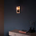 Bronze Patina Plate Wall Lamp Light & Clear Glass Shade - Dimmable LED Fitting