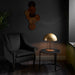 Dark Bronze Table Lamp - Gold Painted Metal Dome Shade - Side Table Light