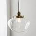 Antique Brass Ceiling Pendant Light Clear Glass Shade Hanging Lighting Fixture