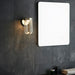 Brushed Silver Outdoor Wall Light with Glass Shade - IP44 Rated - Integrated LED