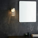 Brushed Silver Outdoor Wall Light with Glass Shade - IP44 Rated - Integrated LED