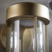 Brushed Gold Outdoor Wall Light with Glass Shade - IP44 Rated - Integrated LED