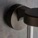 Brushed Bronze Outdoor Wall Light with Glass Shade - IP44 Rated - Integrated LED