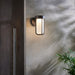 Brushed Bronze Outdoor Wall Light & Frosted Glass Shade IP44 Rated 8W LED Module