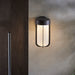 Brushed Bronze Outdoor Wall Light & Frosted Glass Shade IP44 Rated 8W LED Module