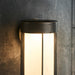 Brushed Bronze Outdoor Wall Light & Frosted Glass Shade IP44 Rated 8W LED Module