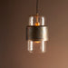 Bronze Hanging Ceiling Pendant Light - Clear Glass Shade - Single Bulb Fitting