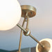Antique Brass Multi Arm Ceiling Light & Opal Glass Shade 4 Bulb Hanging Pendant