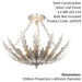 Ornate Silver Flush Ceiling Light Decorative Leaf Design Dimmable 3 Bulb Pendant