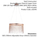Brushed Copper Ceiling Pendant Light & Delicate Chains - Integrated LED Module