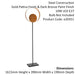 1615mm Gold Patina Complete Standing Floor Lamp Light - Dark Bronze Metalwork