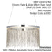Circular Ceiling Pendant Light Fitting - Chrome Plate & Silver Waterfall Chains