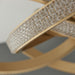 Semi Flush Multi Arm Ceiling Light Fitting - Satin Gold & Clear Acrylic Detail