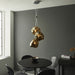 Metallic Bronze 3 Light Ceiling Pendant Modern Rock Design Hanging Light Fitting