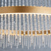 Brushed Gold Ceiling Pendant Light - Decorative Glass Rods - Integrated LED