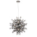 Black Chrome Ceiling Pendant with Tinted Glass Spheres Decorative Light Fitting