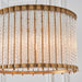 Matt Gold Glass Tube Ceiling Chandelier - Decorative Glass Rods - 6 Bulb Fitting