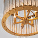 Matt Gold Glass Tube Ceiling Chandelier - Decorative Glass Rods - 6 Bulb Fitting