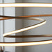 Satin Gold XL Ceiling Pendant Tape Light & Matt White Diffuser - Warm White LED