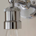 Chrome Plated Industrial Bathroom Wall Light - IP44 Rated - Knurled Detailing