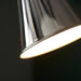 Bright Nickel Standing Floor Lamp Light - White Inner Shade - Knurled Detailing