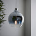Metallic Chrome Ceiling Pendant Light Obre Glass Finish Hanging Interior Fitting