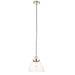 Bright Nickel Ceiling Pendant Light & Clear Glass Shade - Knurled Detailling