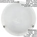 Wall Flush Ceiling Light Colour Chrome Shade Glass Alabaster Bulb E27 1x60W Loops