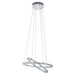 Pendant Light Colour Chrome Plated Steel Shade Clear Crystal Bulb LED 29.6W Incl Loops