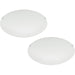 2 PACK Wall Flush Ceiling Light Colour White Shade White Satin Glass E27 1x60W - LoopsDirect