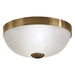 Wall Flush Ceiling Light Colour Bronzed Shade White Satin Glass Bulb E27 2x60W Loops