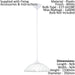 Pendant Ceiling Light Colour White Shade White Satin Glass Bulb E27 1x60W Loops