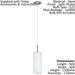 Ceiling Pendant Light & 2x Matching Wall Lights Satin Nickel Glass Hanging Lamp Loops
